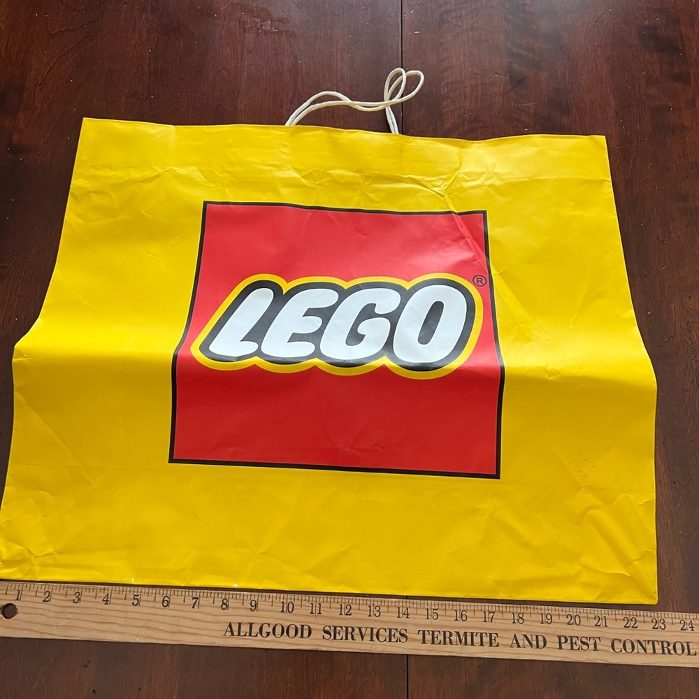 LEGO Store Retail shopping bag, large, 20x23x8” pre-owned, yellow